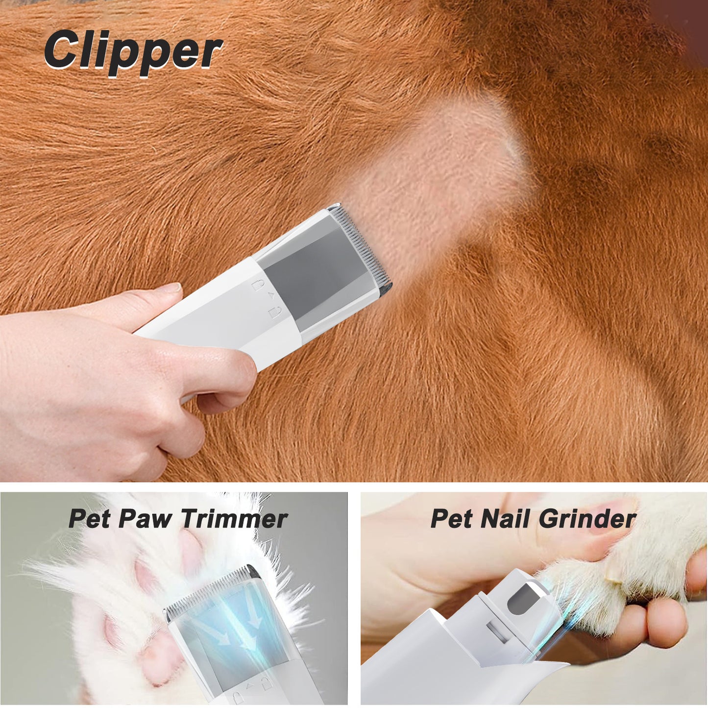 FurClean 7-in-1 Tierpflege-Staubsauger-Kit – Sauberes Trimmen & Fellpflege