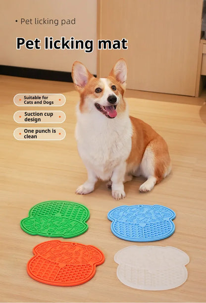 HappyTails Lick Mat – Stress-Relief Slow Feeder for Dogs & Cats