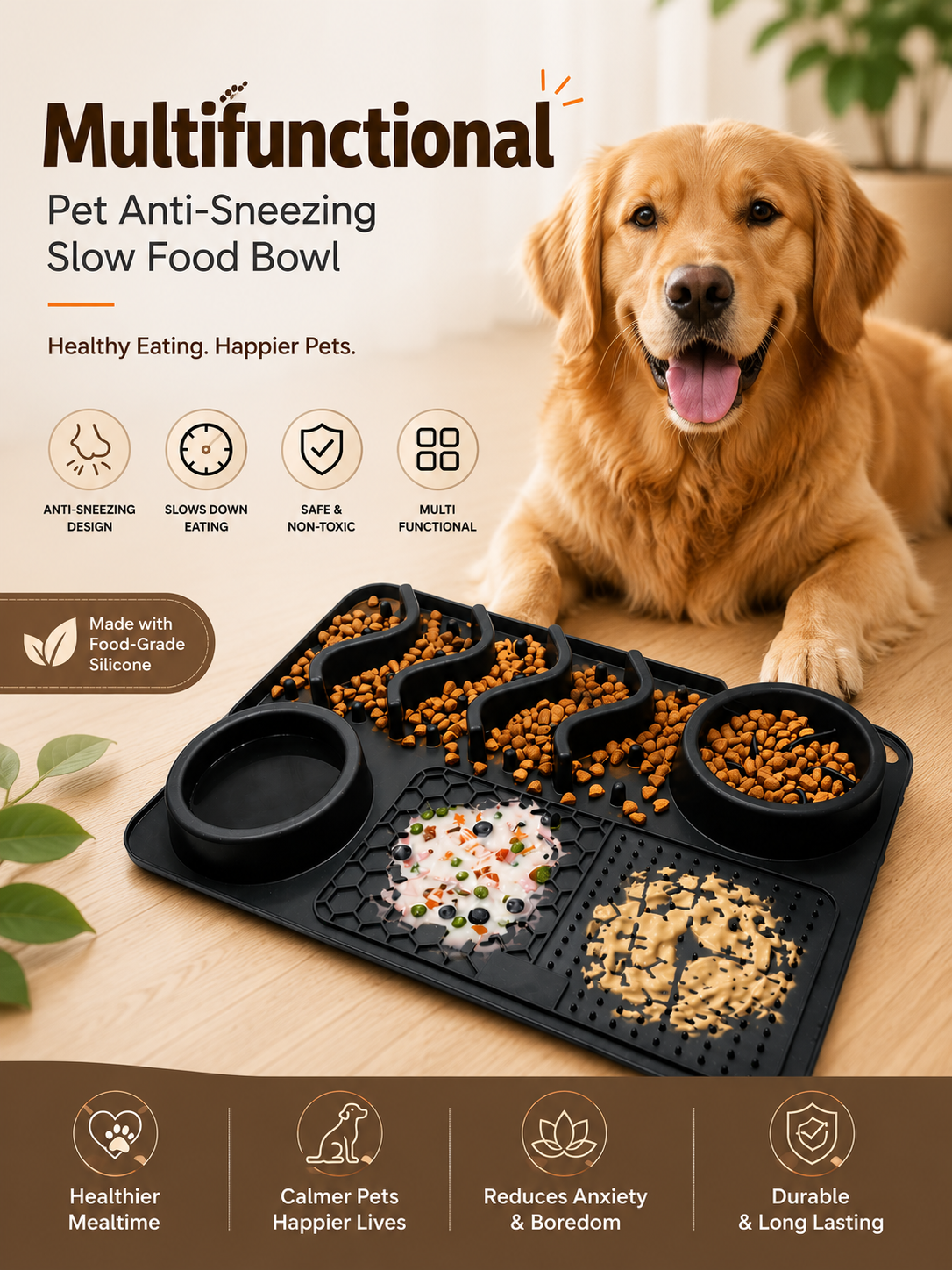 ChillPup Schleckmatte für Hunde – Angstlinderung, Slow Feeder & gegen Langeweile